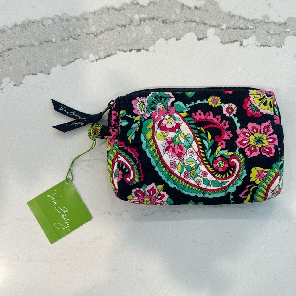 Vera Bradley Petal Paisley small cosmetic case